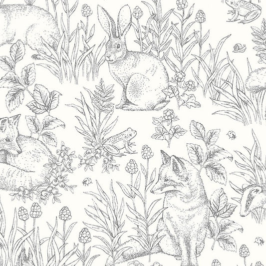 Save 7478 Forest Friends Ivory by Borastapeter Wallpaper