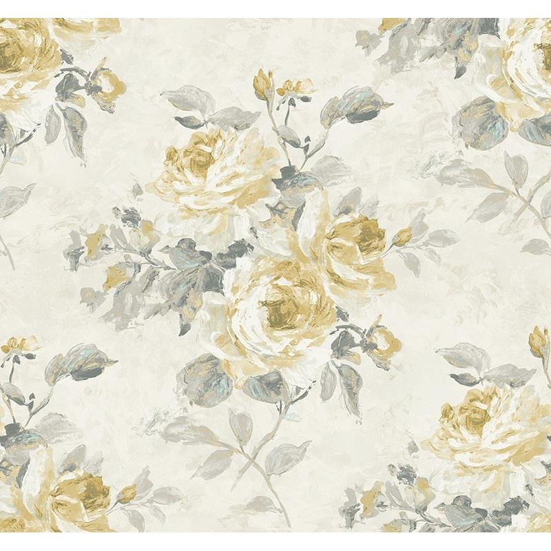 Looking FI70405 French Impressionist Gray Floral by Seabrook Wallpaper