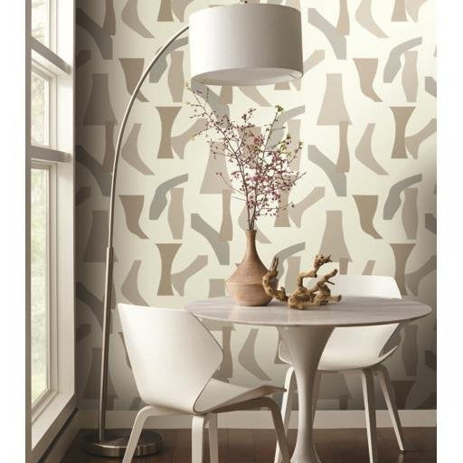 Acquire Psw1056Rl Geometrics Geometric Neutral Peel And Stick Wallpaper