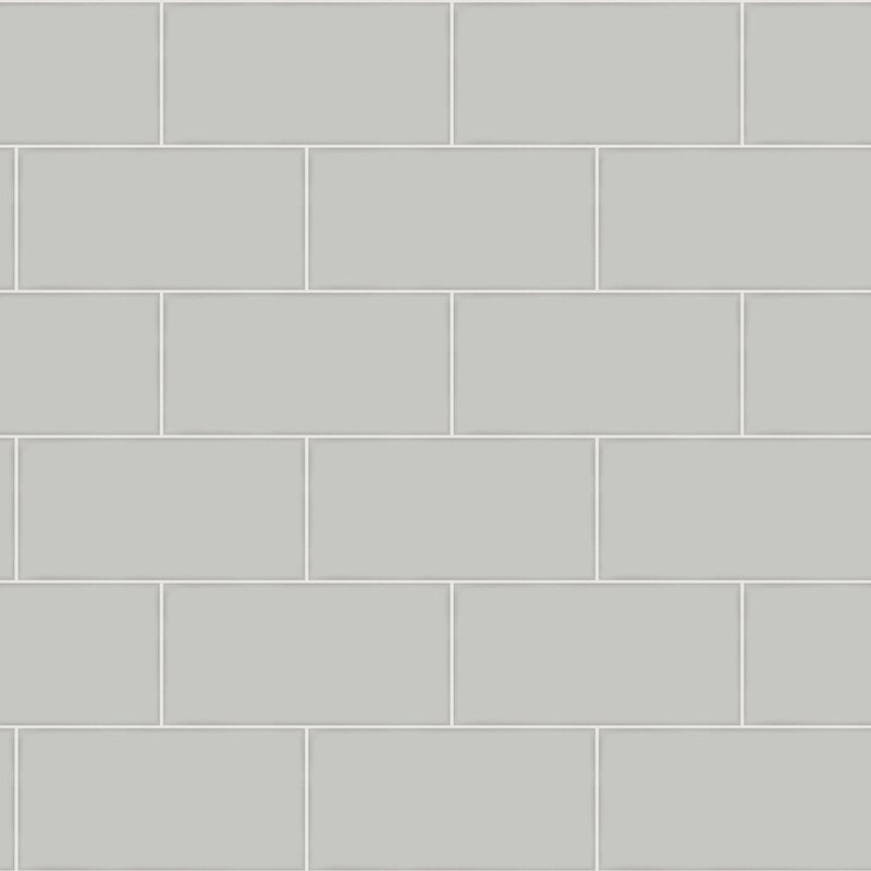 Sample 3115-12493 Farmhouse, Freedom Grey Subway Tile by Chesapeake Wallpaper