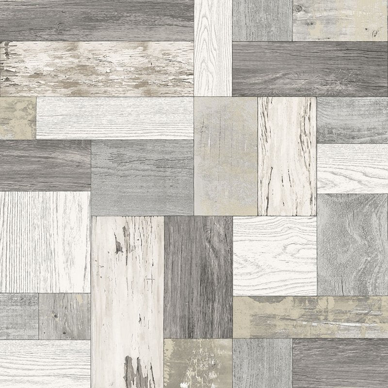 Acquire 2922-25383 Trilogy Knock on Wood Neutral Distressed Neutral A-Street Prints Wallpaper