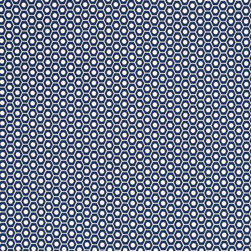 Purchase sample of 176564 Queen B Ii, Navy by Schumacher Fabric