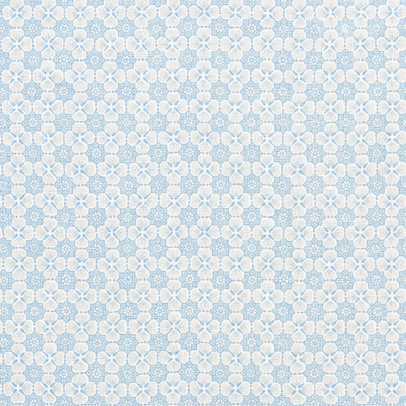 Purchase sample of 177601 Palisades Floret, China Blue by Schumacher Fabric