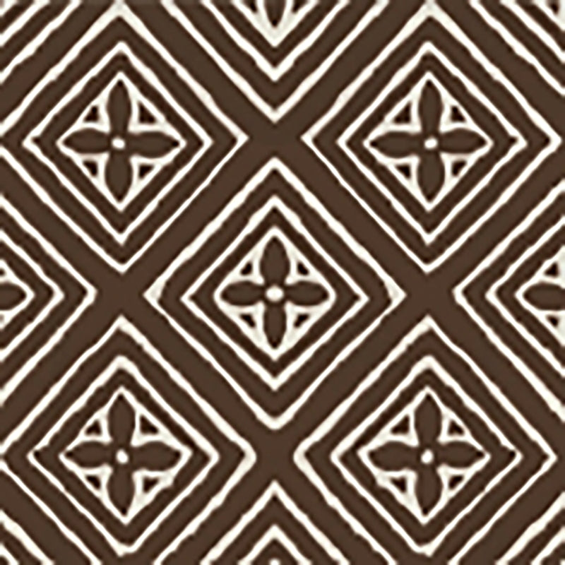 Sample 2490-52WP Fiorentina, Brown on Almost White by Quadrille Wallpaper