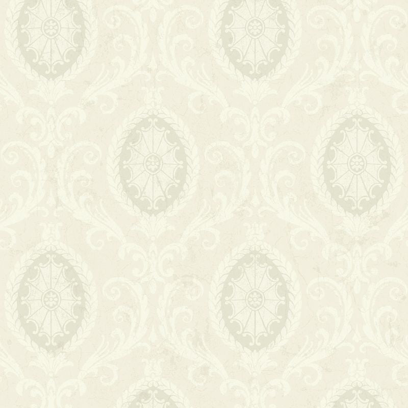 Purchase AM90504 Mulberry Place Damask Medallion by Wallquest Wallpaper