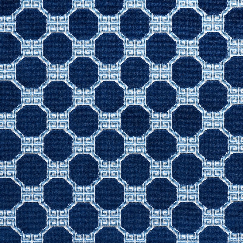Purchase sample of 72793 Octavia Velvet, Sapphire by Schumacher Fabric