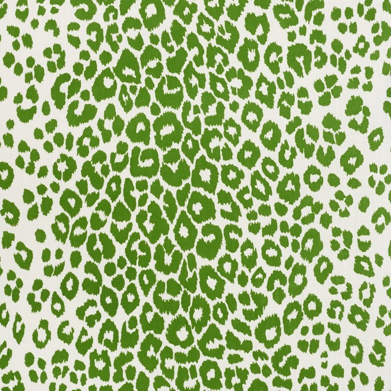 Purchase sample of 177322 Iconic Leopard Indoor/Outdoor, Green by Schumacher Fabric