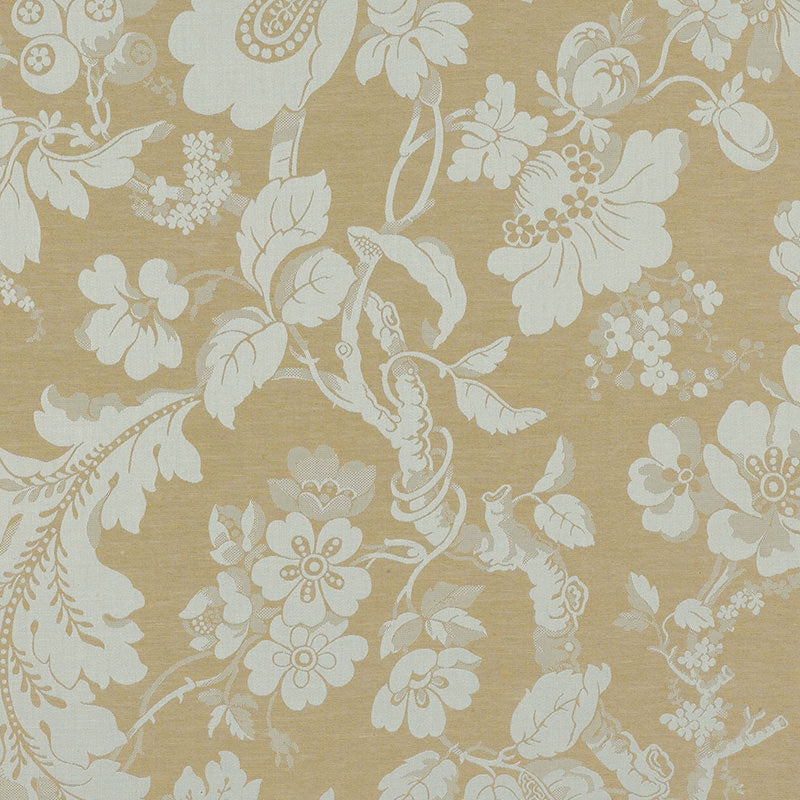 Purchase sample of 55662 Pont Royal Damask, Moonstone by Schumacher Fabric