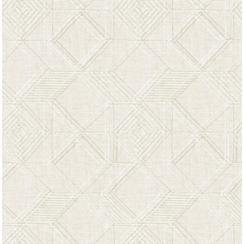 Sample 2969-26019 Pacifica, Moki Off-White Lattice Geometric by A-Street Prints Wallpaper