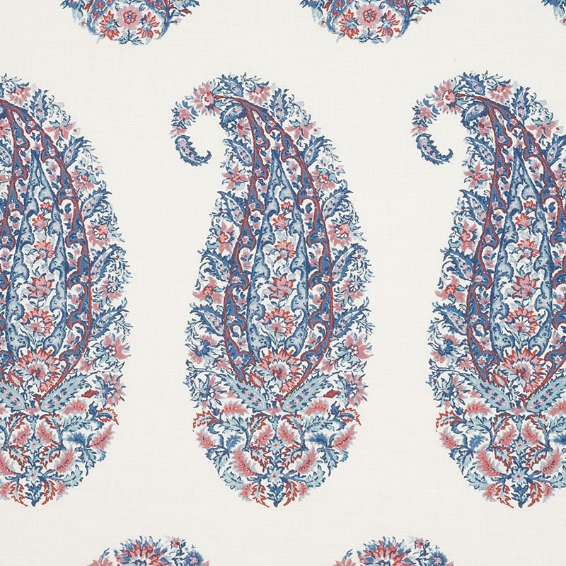 Purchase sample of 173784 Shirala Paisley, Delft & Rose by Schumacher Fabric