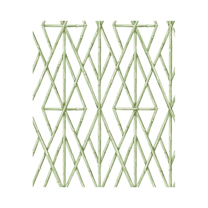 Sample CV4451 Water's Edge Resource Library, Riviera Bamboo Trellis Green York Wallpaper