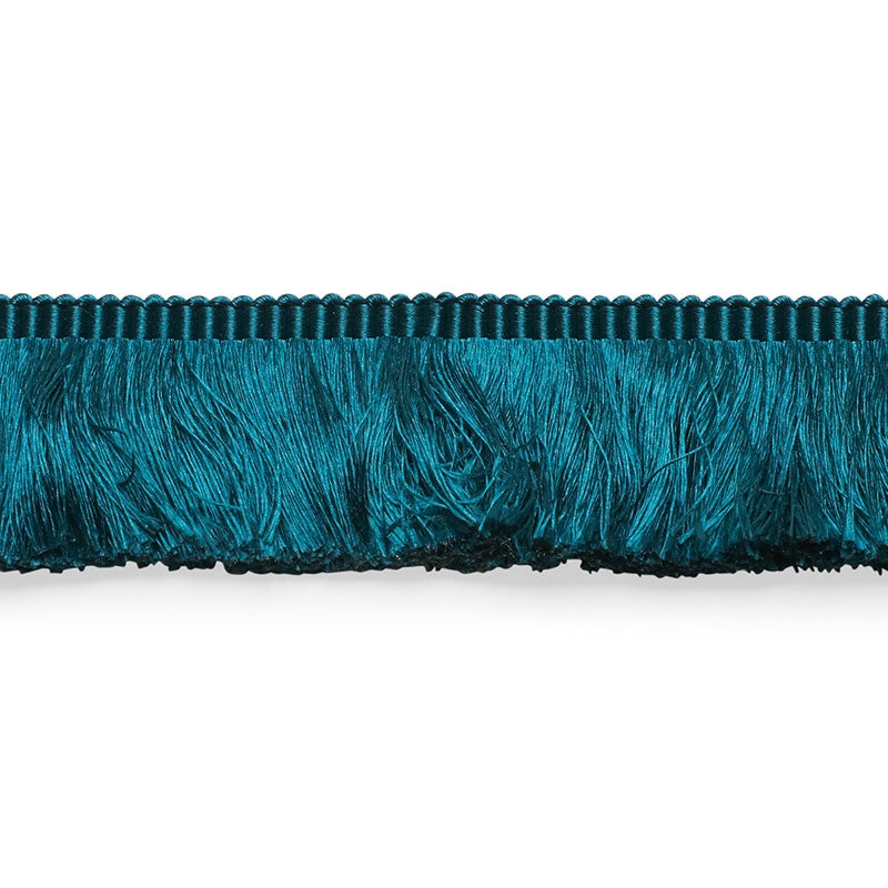 74587 | Francois Silk Brush Fringe, Peacock - Schumacher Fabric