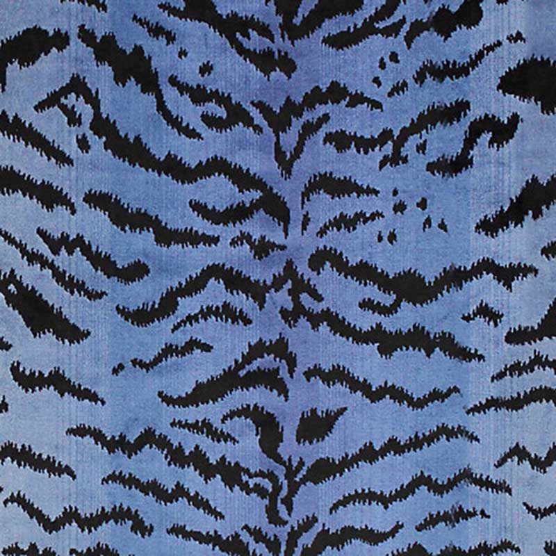 Sample SC 000426167MMA Tigre, Blues   Black by Scalamandre Fabric