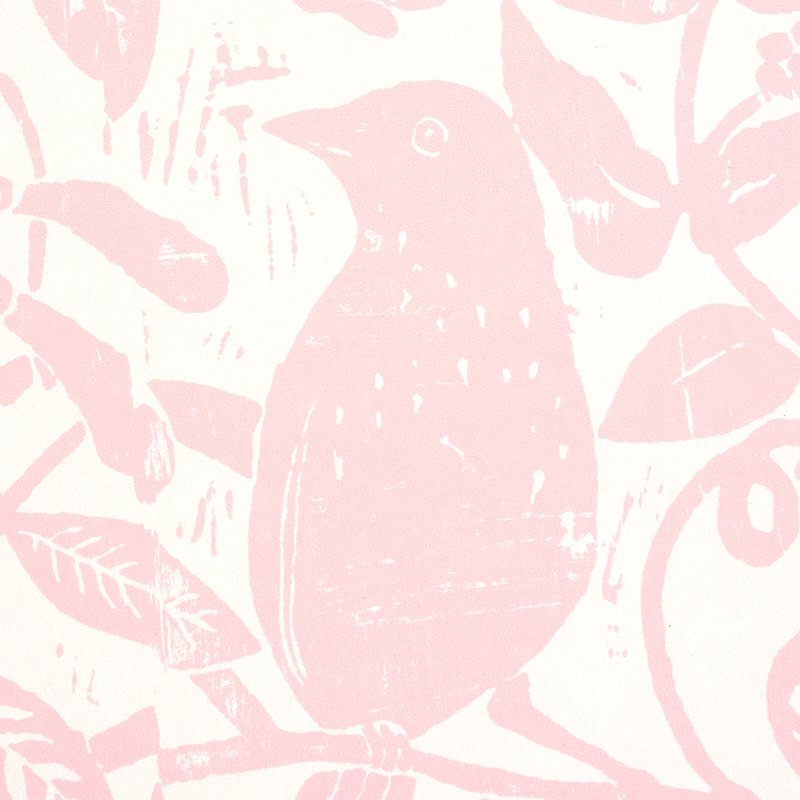 Acquire 5011191 Bird & Bee Pink Schumacher Wallpaper