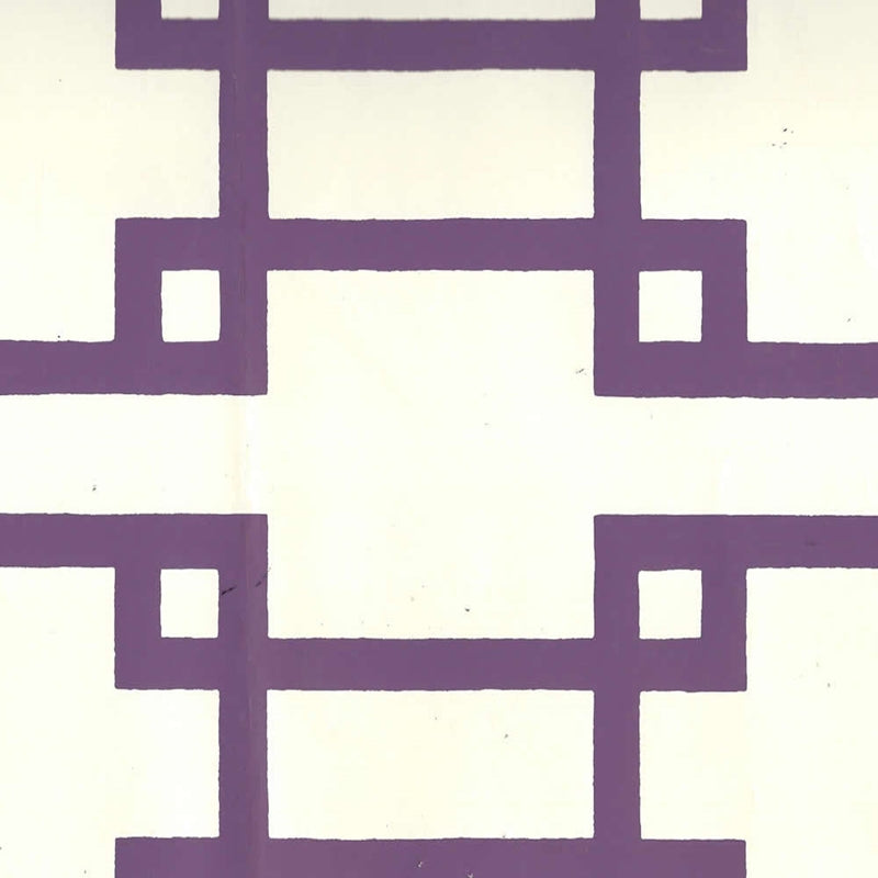 Sample 300407OWP Brighton, Purple On Off White by Quadrille Wallpaper