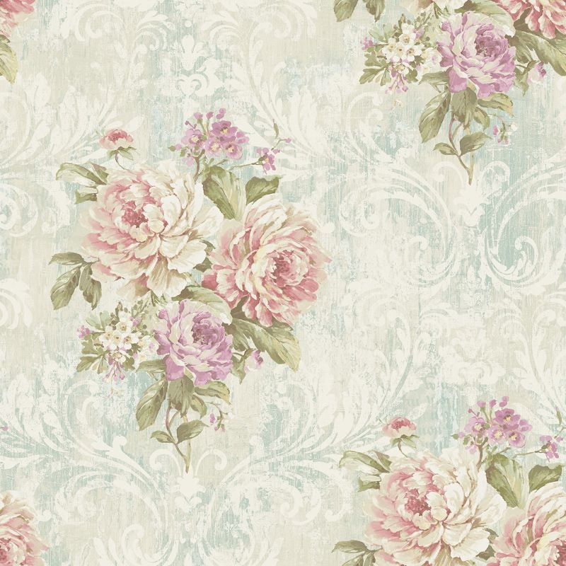 Order VF31001 Manor House Bouquet with Frame by Wallquest Wallpaper