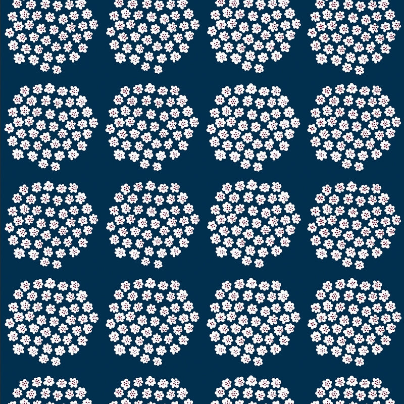 MKS4498 Marimekko Navy Puketti Peel &amp; Stick Wallpaper by NuWallpaper