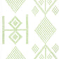 Sample AP890-06AWP Vacances, Jungle Green on Almost White by Quadrille Wallpaper