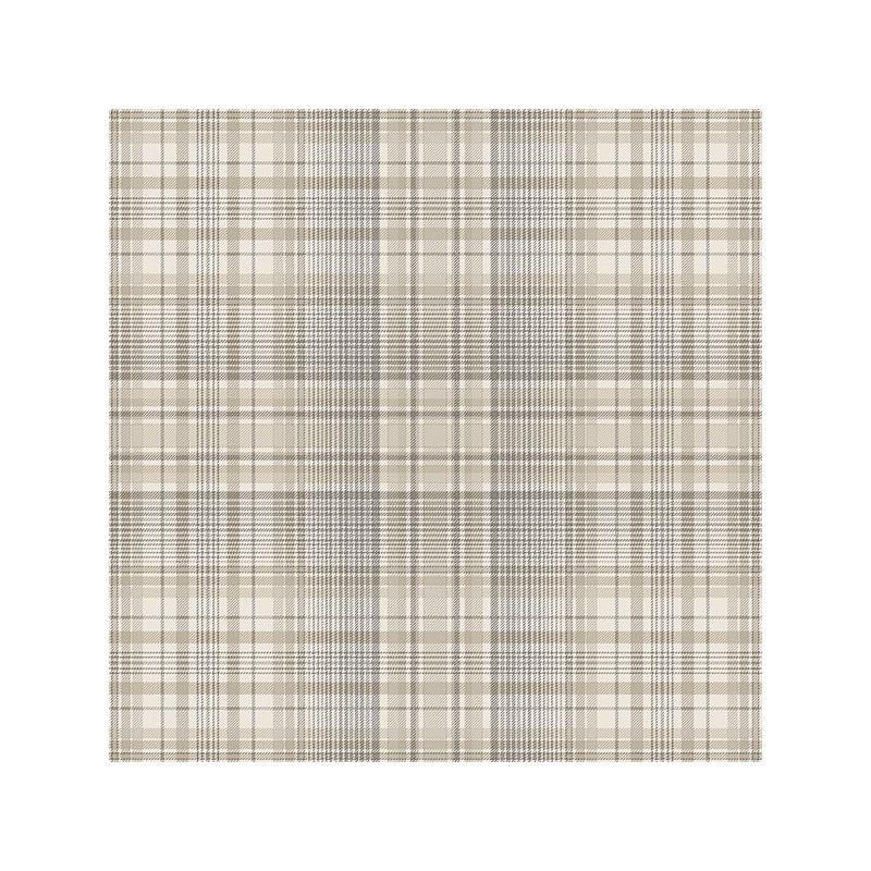 Sample AF37721 Flourish Abby Rose 4, Beige Check Plaid Wallpaper in Beige, Coffee Grey by Norwall