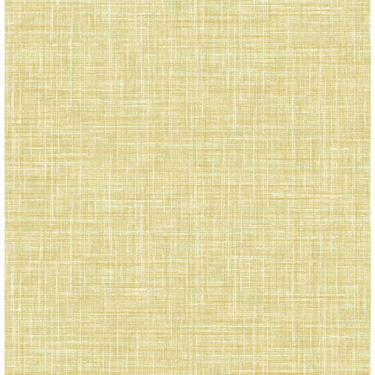 Search 4081-26356 Happy Emerson Yellow Faux Linen Yellow A-Street Prints Wallpaper