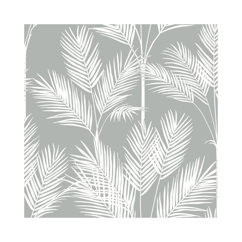 Sample CV4412 Water's Edge Resource Library, King Palm Silhouette Gray York Wallpaper