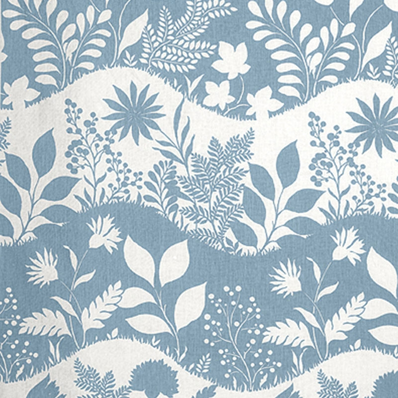 Purchase sample of 173973 Good Day Sunshine, China Blue by Schumacher Fabric