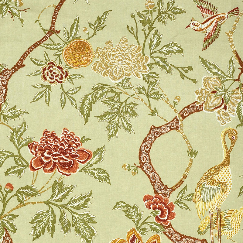 Purchase sample of 174082 Arbre Chinois, Sage by Schumacher Fabric
