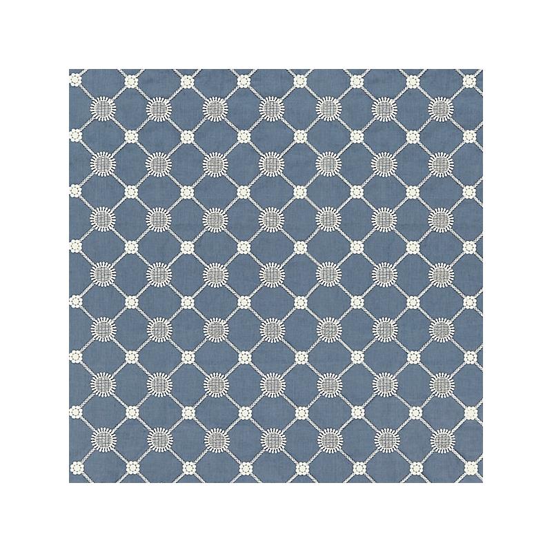 Sample 27161-004 Gustavian Diamond, Copenhagen Blue - Scalamandre Fabric (SC 000427161)