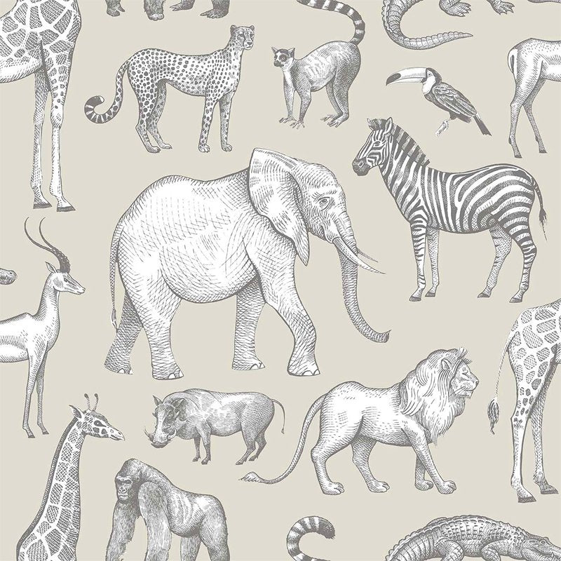 4060-139270 Fable Kenji Taupe Safari Wallpaper by Chesapeake,4060-139270 Fable Kenji Taupe Safari Wallpaper by Chesapeake2