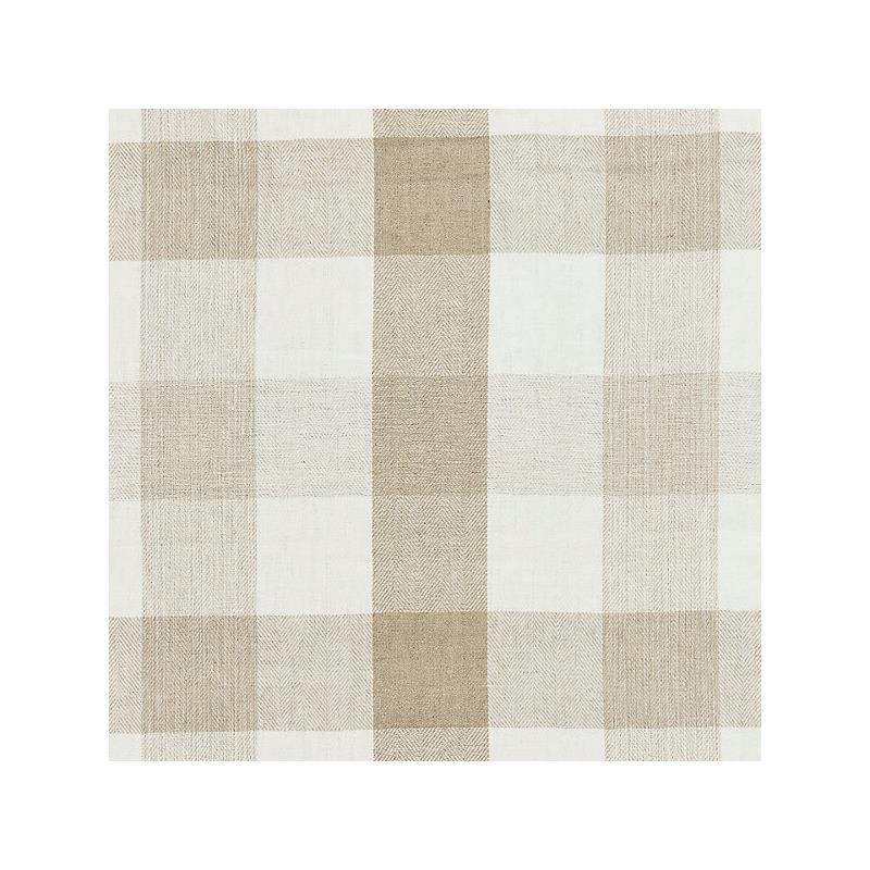 Sample 27135-001 Westport Linen Plaid, Linen - Scalamandre Fabric (SC 000127135)