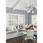 Find 4081-26342 Happy Bannon Blue Leaves Blue A-Street Prints Wallpaper