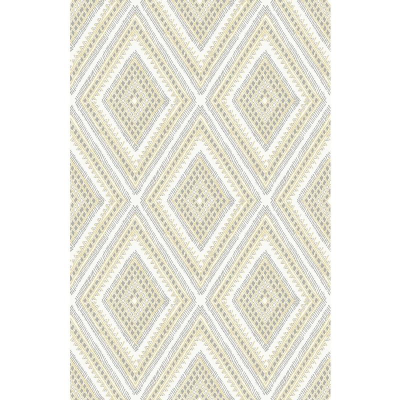 Sample 2969-26014 Pacifica, Zaya Light Yellow Tribal Diamonds by A-Street Prints Wallpaper