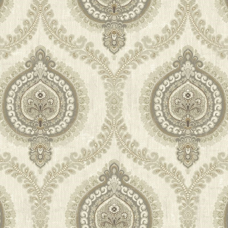 Shop IM71205 Caspia Ingrid Damask by Wallquest Wallpaper