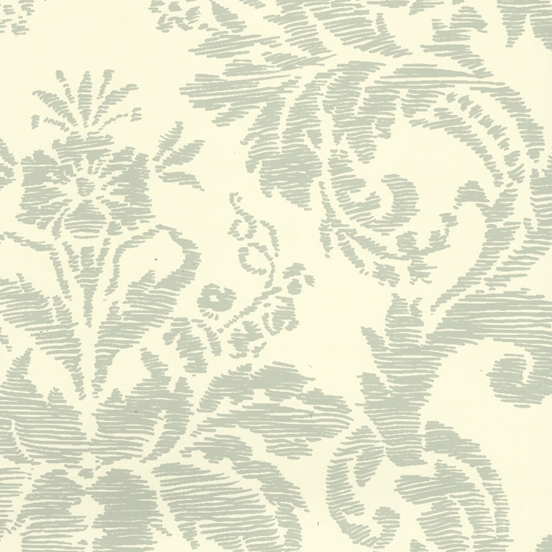 Purchase 302310W Victoria French Green On Off White by Quadrille Wallpaper