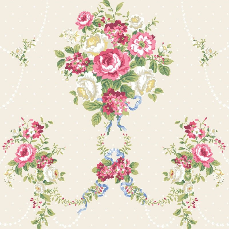 Purchase HC80411 Mod Chic Floral Bouquets by Wallquest Wallpaper