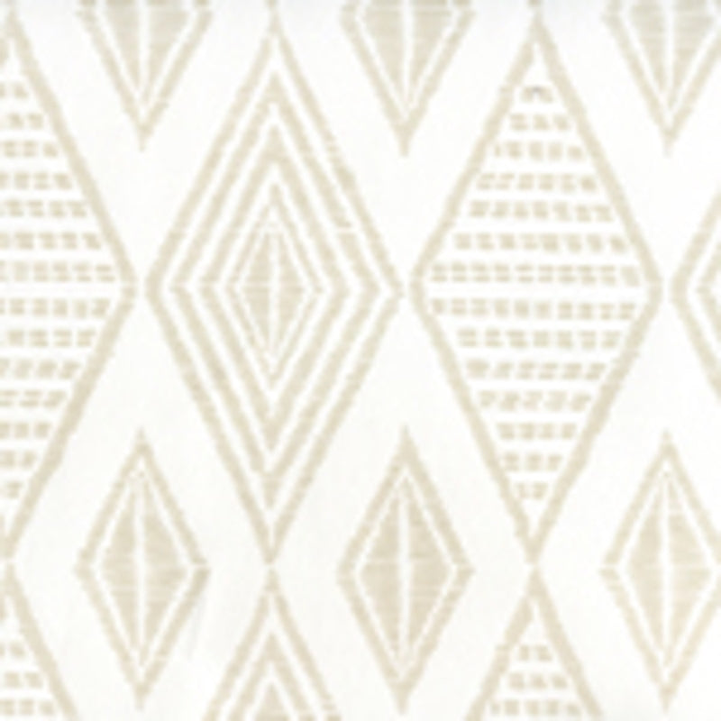 Sample AP850-PUMICE Safari Embroidery, Pumice on White by Quadrille Wallpaper