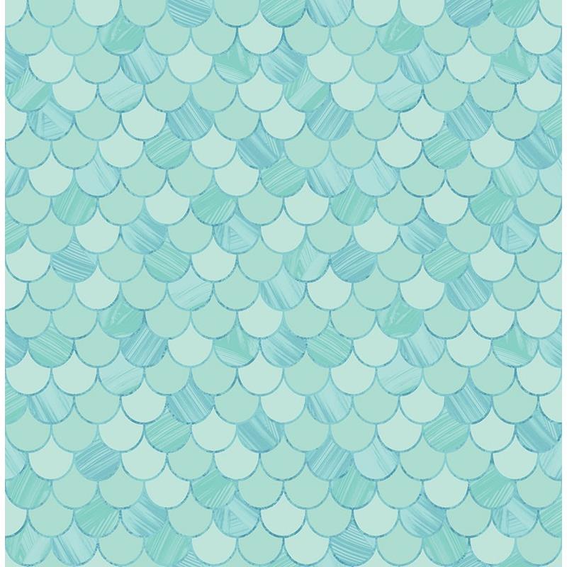 Sample TA20902 Tortuga, Blue, Fish Scales by Seabrook Wallpaper