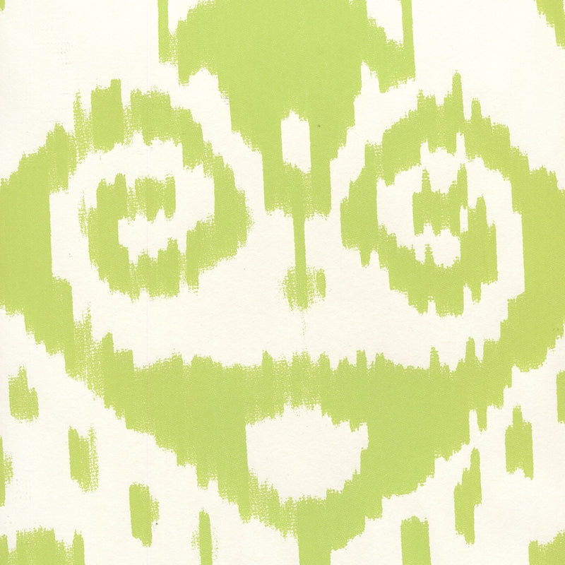 Sample 306049W Malaya, Jungle Green On Almost White by Quadrille Wallpaper