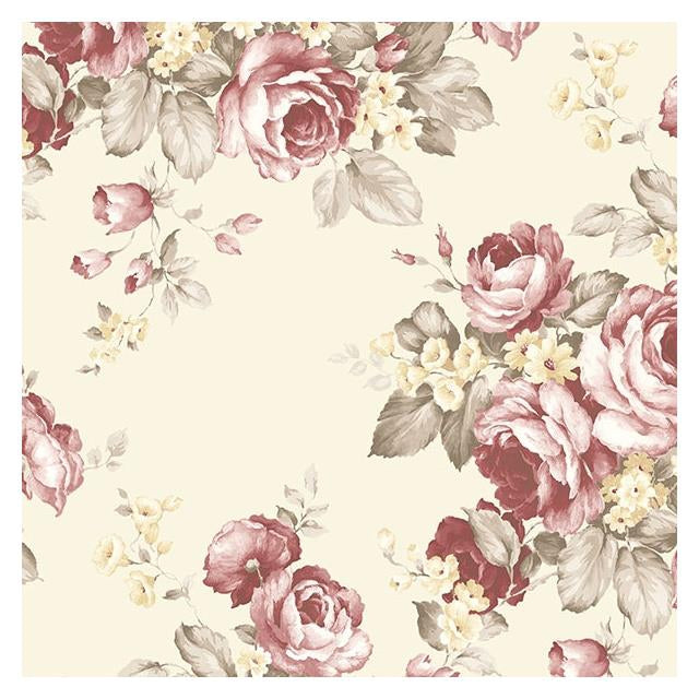 View AF37702 Flourish (Abby Rose 4) Red Grand Floral Wallpaper by Norwall Wallpaper
