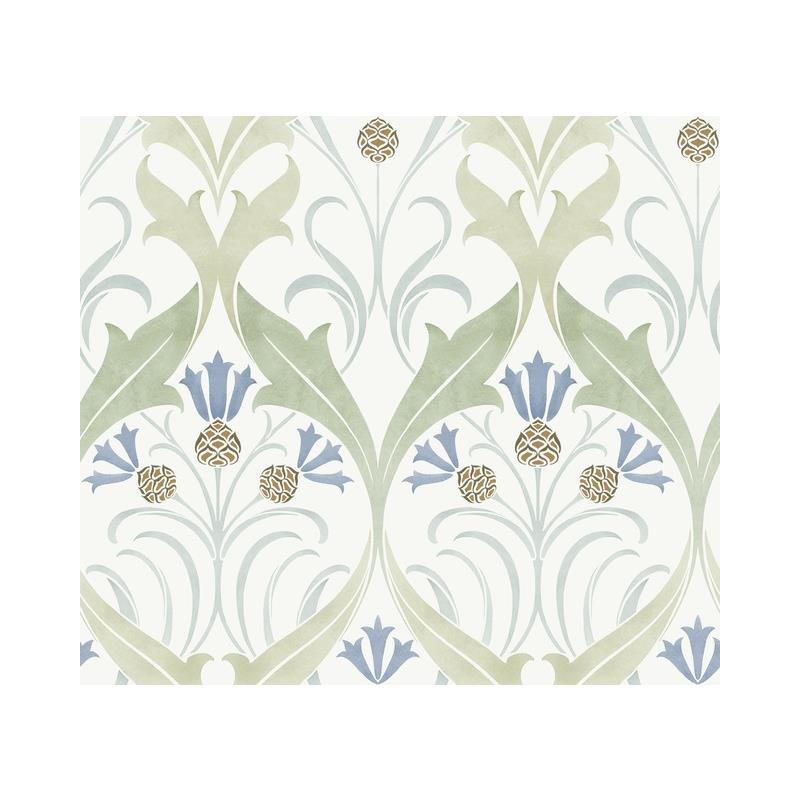 Sample AC9173 Pine Cone Ribbon, Arts and Crafts by Ronald Redding Wallpaper