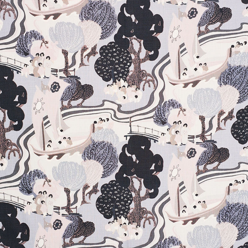 Purchase sample of 173064 Pearl River, Opal by Schumacher Fabric
