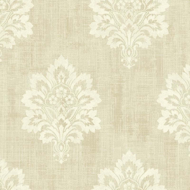 Select DD10203 Patina Leafy Damask by Wallquest Wallpaper