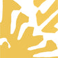 Sample 2470-10WP Sigourney, Mustard on White by Quadrille Wallpaper