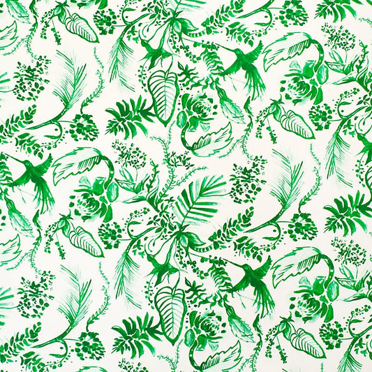 Search A9 00021928 Hummingbird Paradise Green by Aldeco Fabric