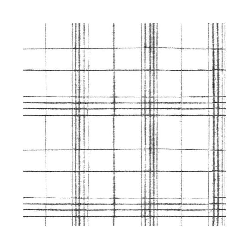 Sample FH4016 Simply Farmhouse, Farmhouse Plaid Black White York Wallpaper