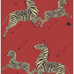 View SCS3869 Scalamandre Masai Red Zebra Safari Scalamandre Self Adhesive Wallpaper Masai Red by NuWallpaper