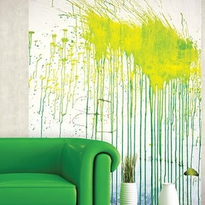 Order CB42500M Delafield Green Paint Splatter by Carl Robinson Wallpaper
