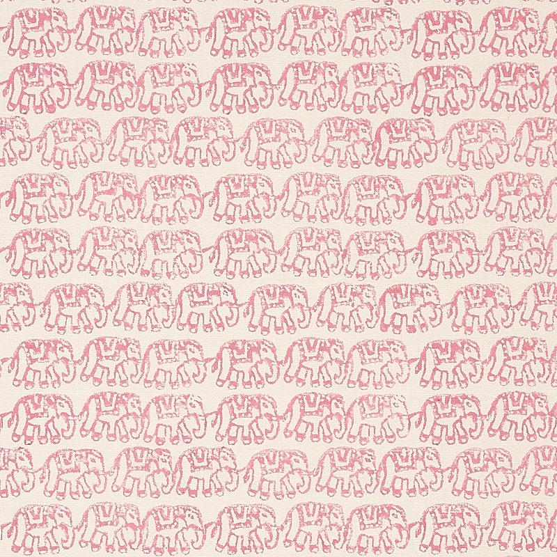 Purchase sample of 179750 Ellies Hand Block Print, Rose by Schumacher Fabric