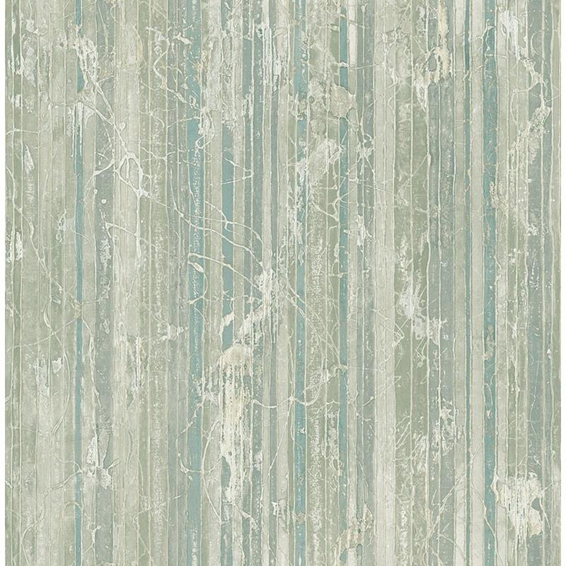 Save MW31104 Metalworks Green Stripe by Seabrook Wallpaper
