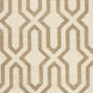 Sample 6300R-CAMEL Gorrivan Fretwork, Camel on Beige Grasscloth by Quadrille Wallpaper